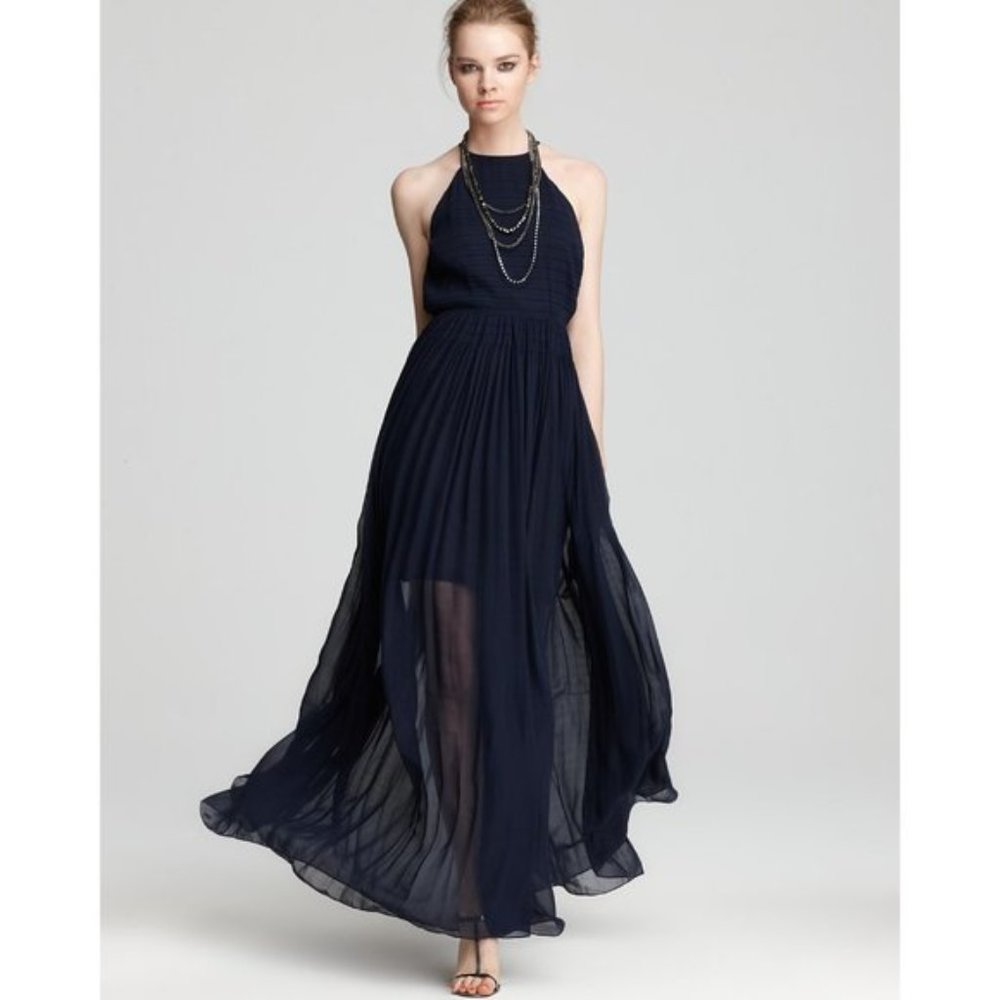 French Conn Spell On You Halter Maxi Dress Pleated